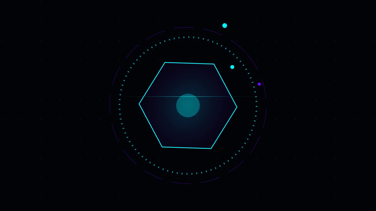 Abstract Digital Hexagon Interface Animation