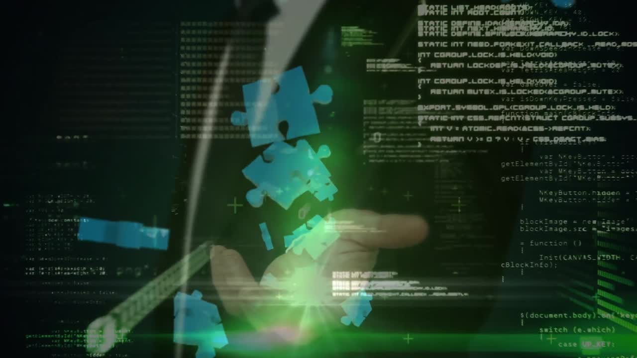 재무 데이터 처리의 애니메이션  ⁇ 드