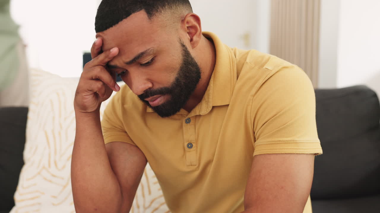 Couple, arguing and fight on sofa for infidelity