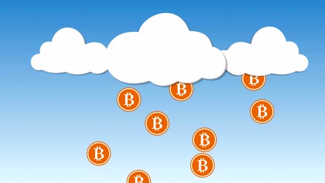 minería en la nube de bitcoin, fondo abstracto