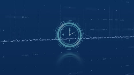 animation of data processing over clock