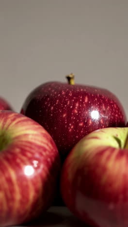 close-up of red apples