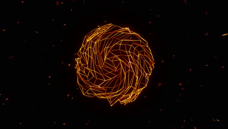 esfera de marco de alambre abstracto brillante