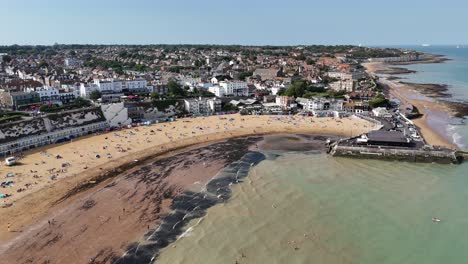 Broadstairs Kent seaside town UK drone,aerial