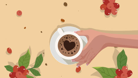 Motion-Graphic-of-Flat-background-for-international-coffee-day-celebration