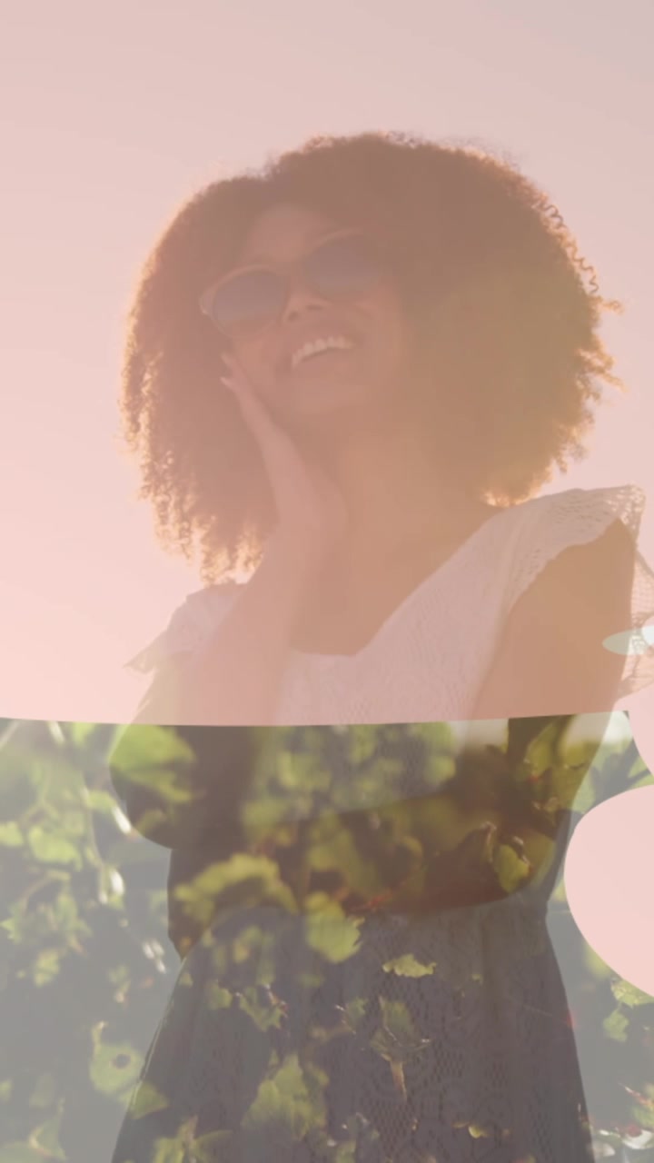 Happy Young Woman Smiling in Golden Hour Sunlight