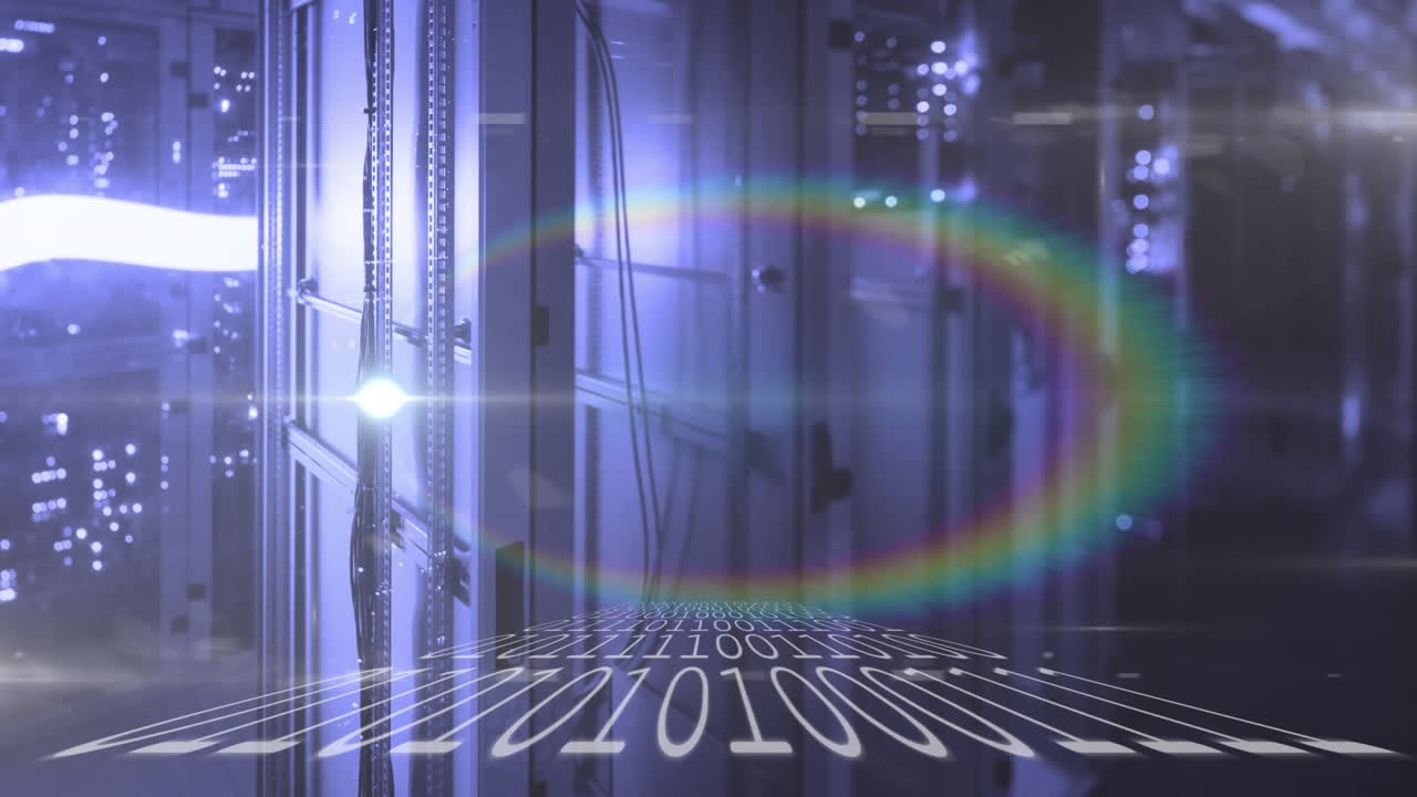 바이너리 코딩의 애니메이션과 서버  ⁇ 의 빛 반점