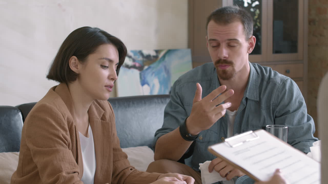 Couple Sharing Problems in Therapy Session