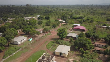 aerial view of an african village