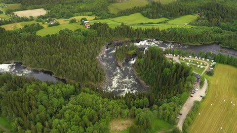 Ristafallet-waterfall-in-the-western-part-of-Jamtland-is-listed-as-one-of-the-most-beautiful-waterfalls-in-Sweden.