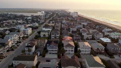 Häuser-Und-Immobilien-Aerial-Wrightsville-Beach-NC,-North-Carolina