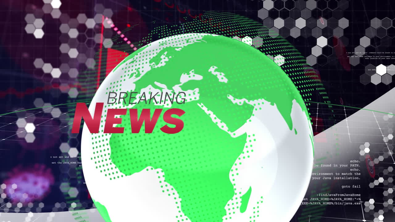 introducción a las noticias de televisión sobre el gráfico y las bacterias del coronavirus.