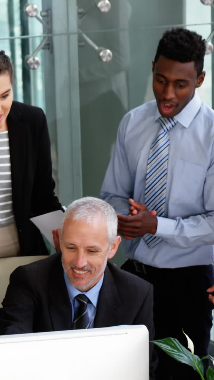 Group of business people appreciating their colleagues works