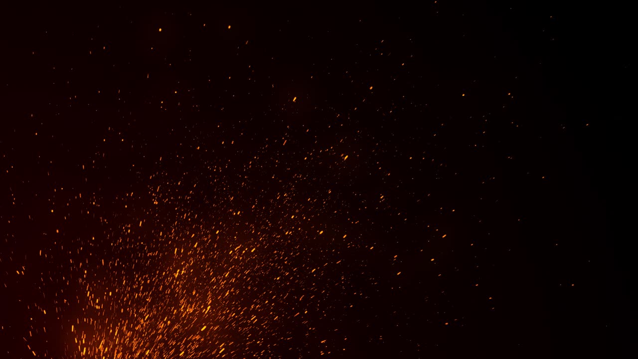 partículas de polvo amarillo fondo de movimiento de luz abstracto. animación de partículas brillantes. perfecto como fondo para temas como cine o lujo y títulos.