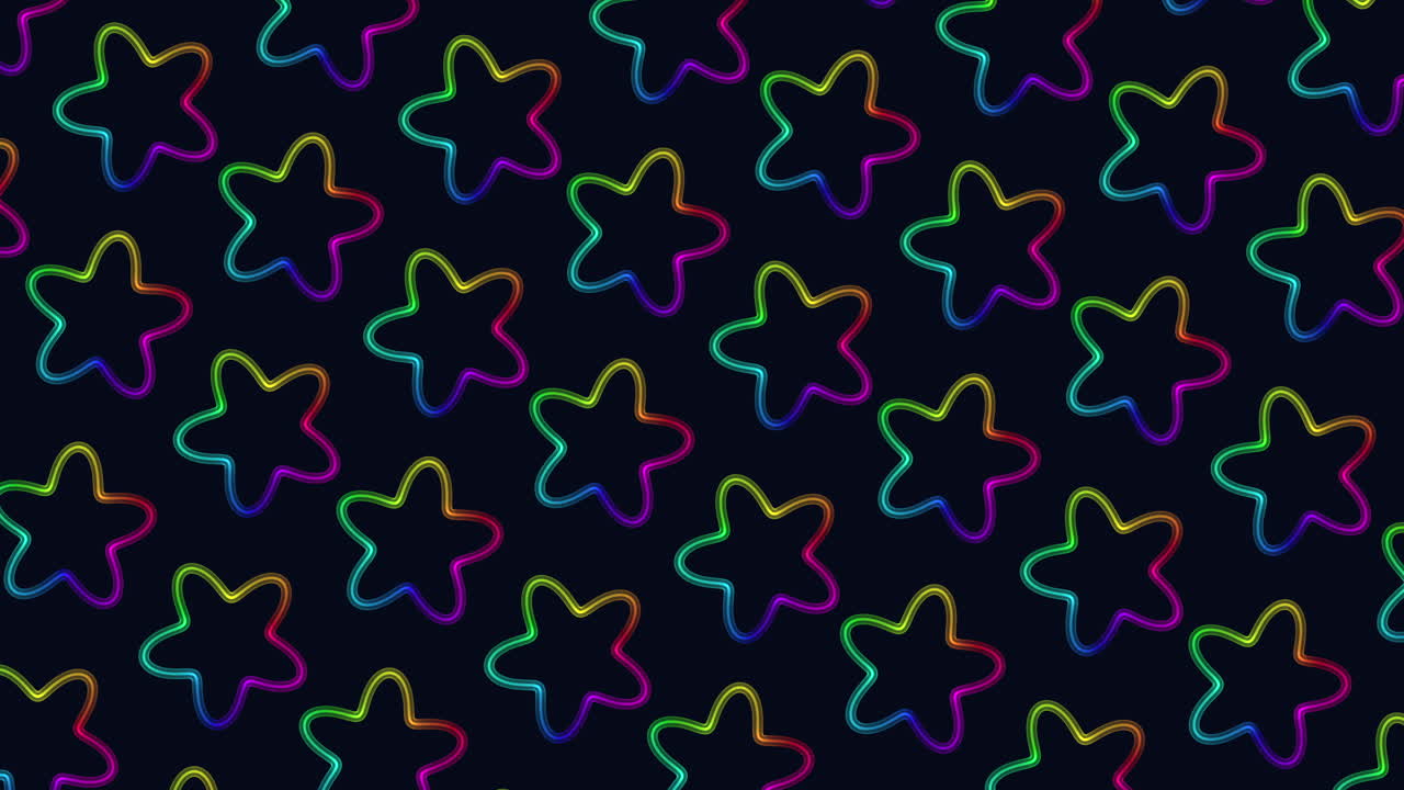 impresionante patrón de estrella arco iris en fondo negro