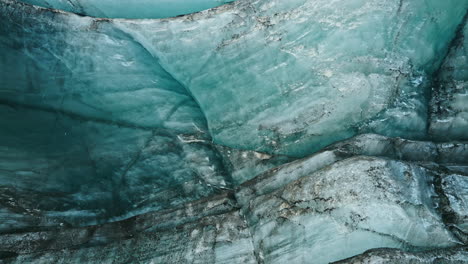 close up shot of an ice cave wall