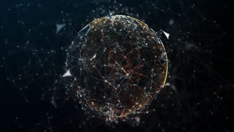 4k futuristic technologic world map