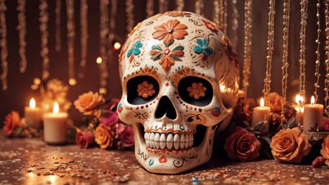 day of the dead sugar skull decoration