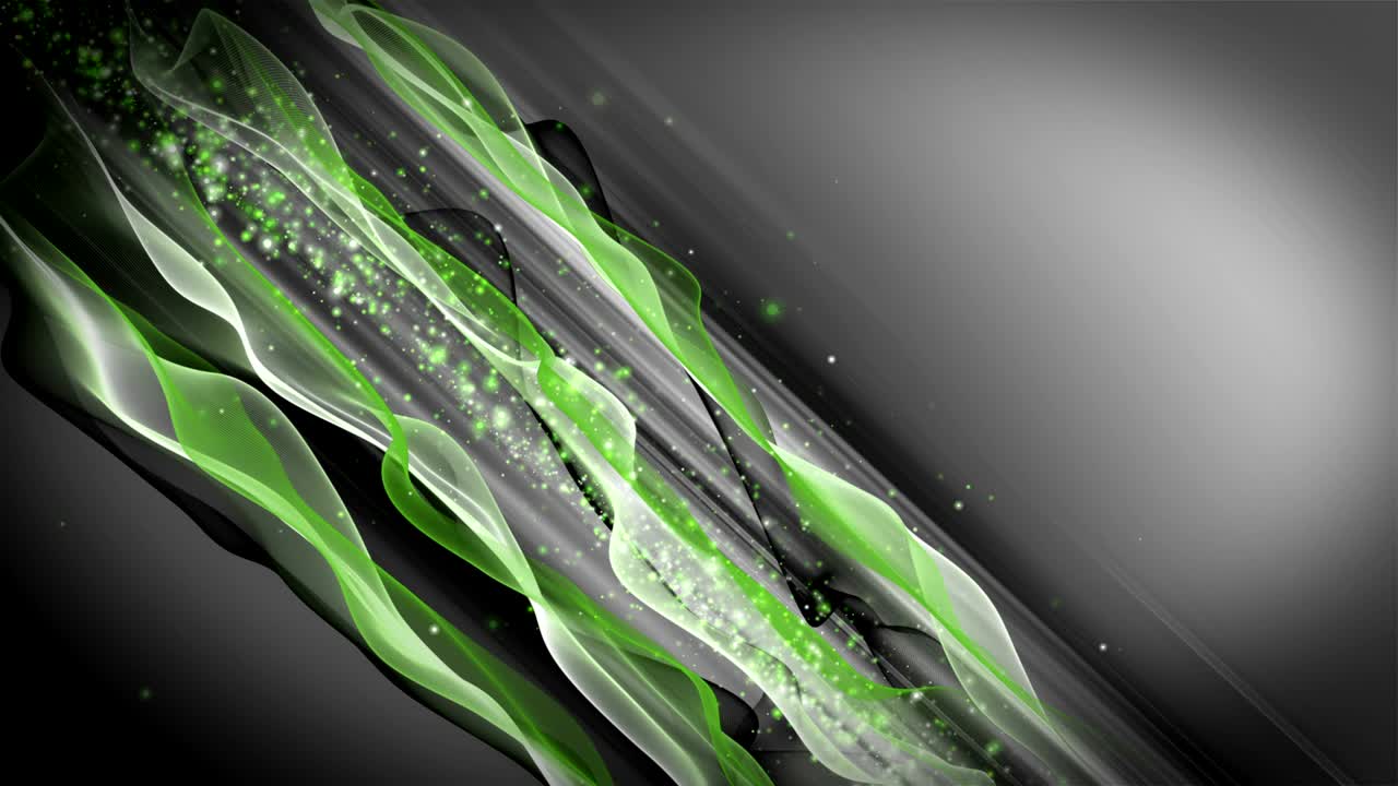 animación de cambio de color con objeto de onda y partículas brillantes en cámara lenta, 4096x2304 bucle 4k