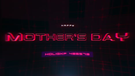 Mothers-Day-with-HUD-gird-and-glitch-on-computer-screen