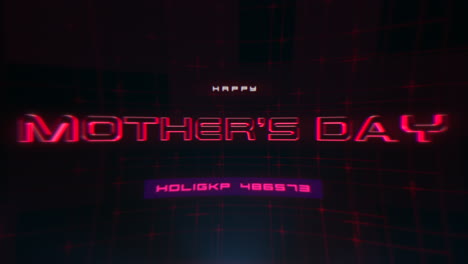 mothers day with hud gird and glitch on computer screen