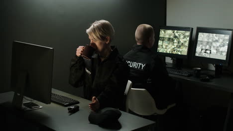 safety guards working in a room