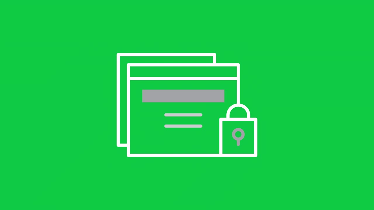 Animated Icon of Documents and Padlock for Data Security