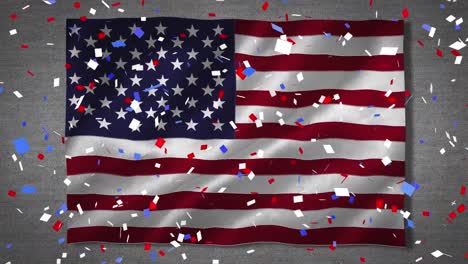 Colorful-confetti-falling-over-US-flag-