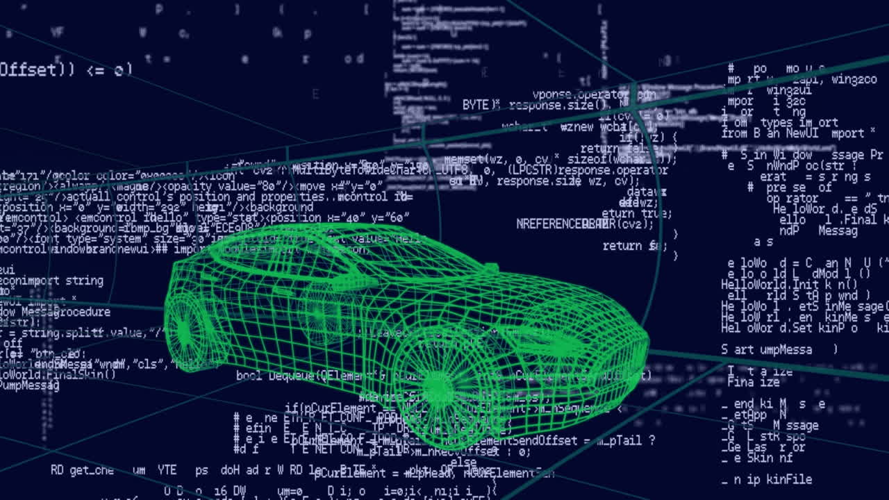 자동차의 3d 기술 도면