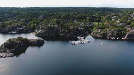 fjord norway south drone aerial, norwegian fjord in the south