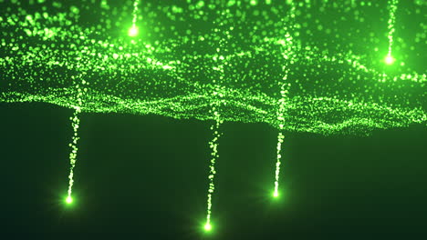 abstract green particle background