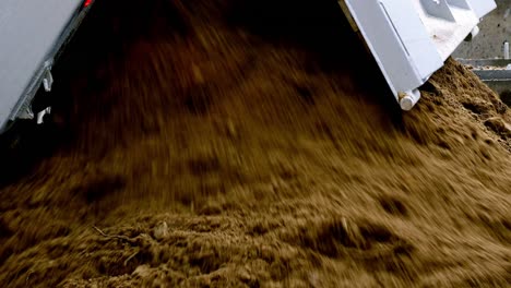 excavator loading soil