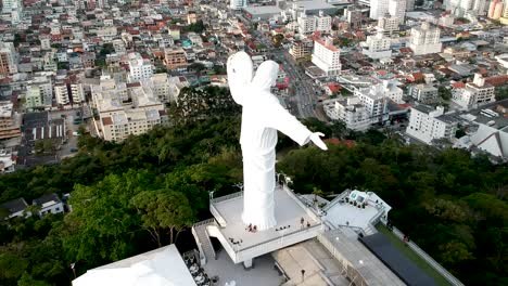 Drone-shot-of-Christ-the-redeemer-from-Above