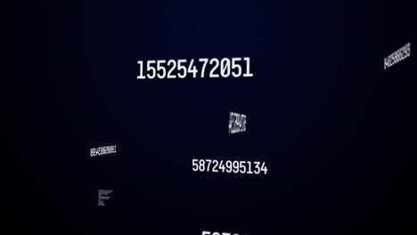 animación del procesamiento de datos sobre un fondo negro