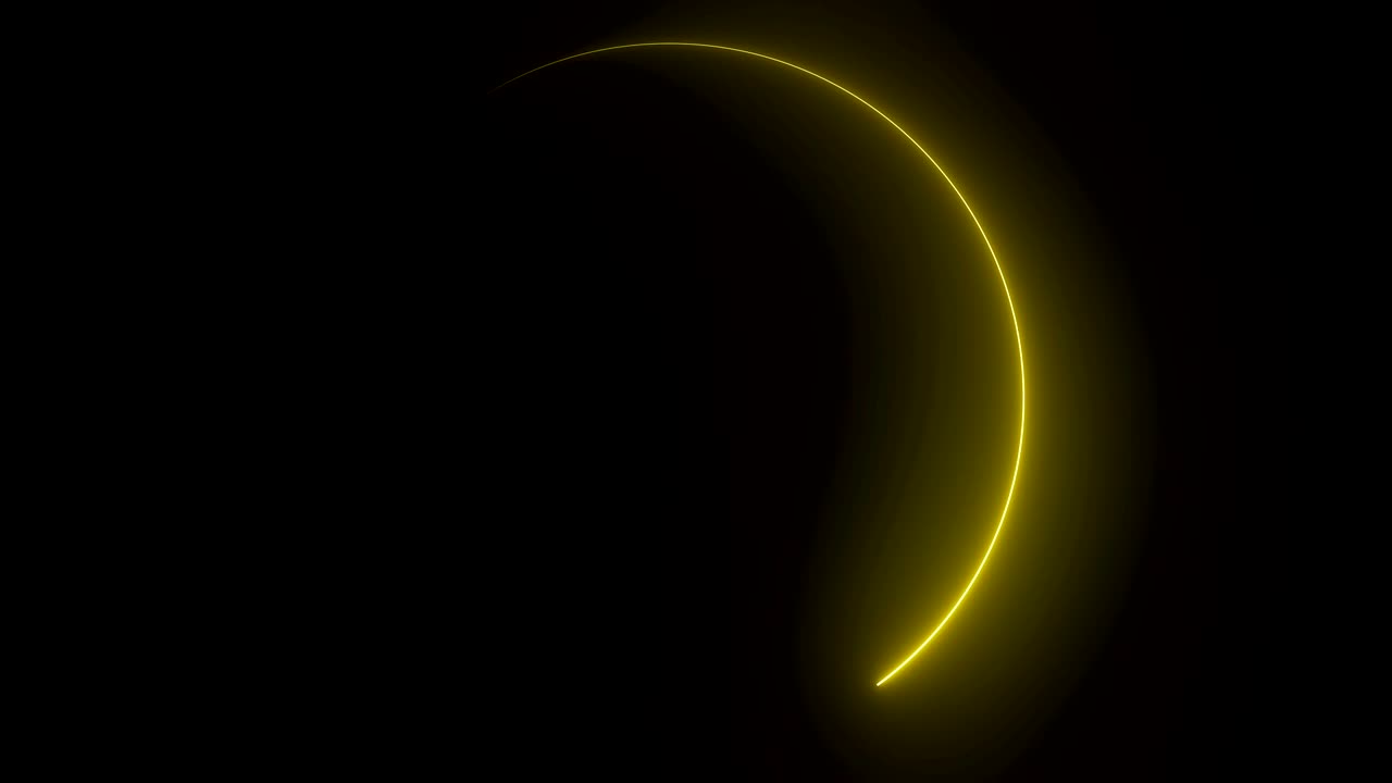 marco redondo de neón brillante abstracto. diseño de fondo tecnológico láser. en bucle