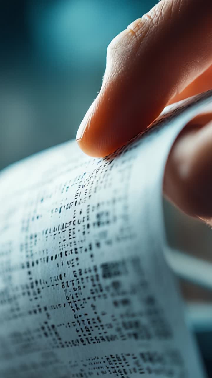 A close-up view of a hand holding a shopping receipt, showcasing detailed text and numbers, highlighting the significance of purchases and transaction information