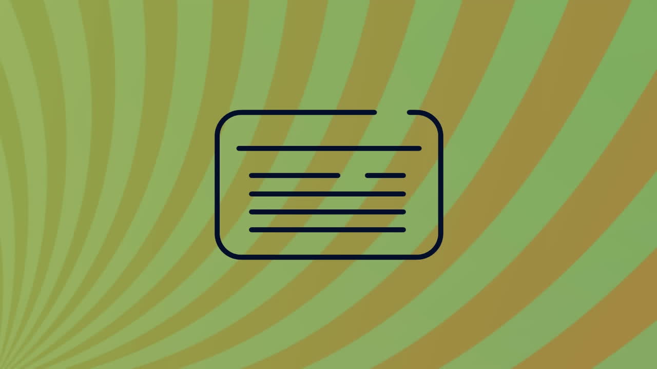 패턴을 가진 배경에 소셜 미디어 메시지 아이콘의 애니메이션