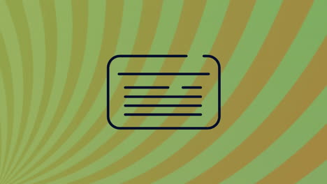 animación del icono del mensaje de las redes sociales en un fondo estampado
