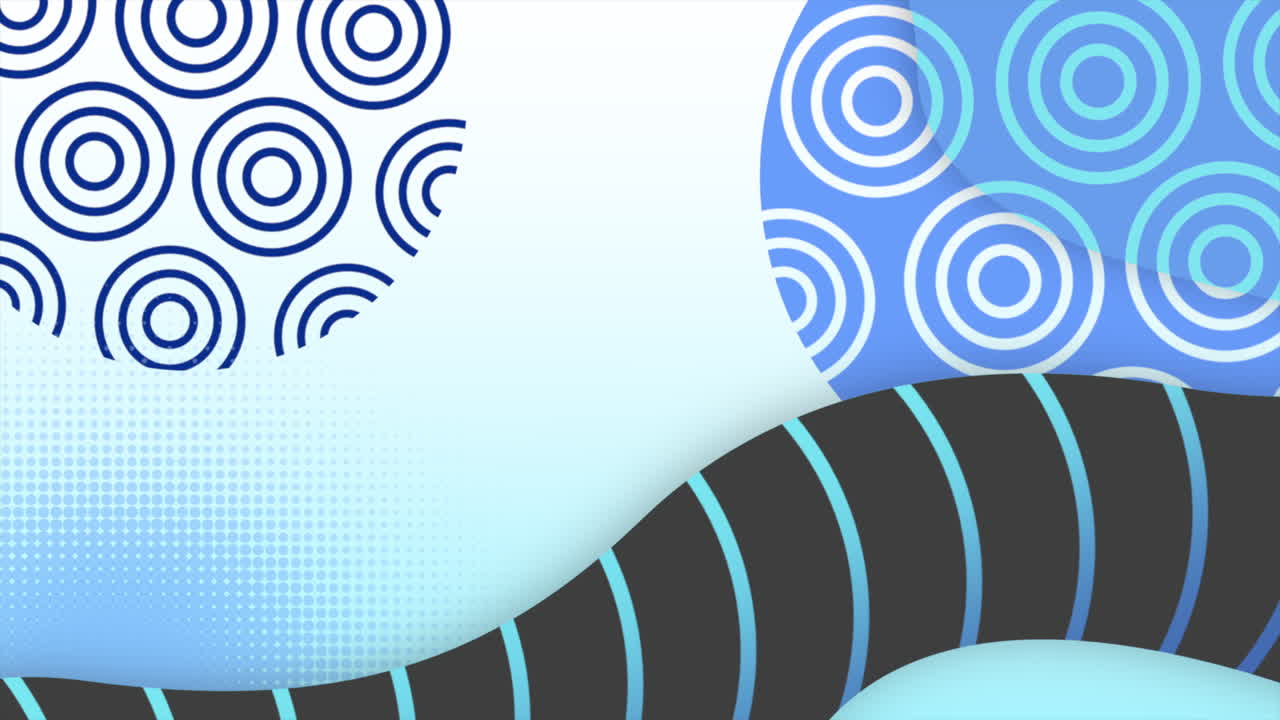 movimiento geométrico azul círculos y ondas
