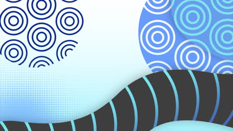 movimiento geométrico azul círculos y ondas