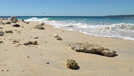 waves on exotic beach, nosy be, nosy fanihy, madagaskar, africa