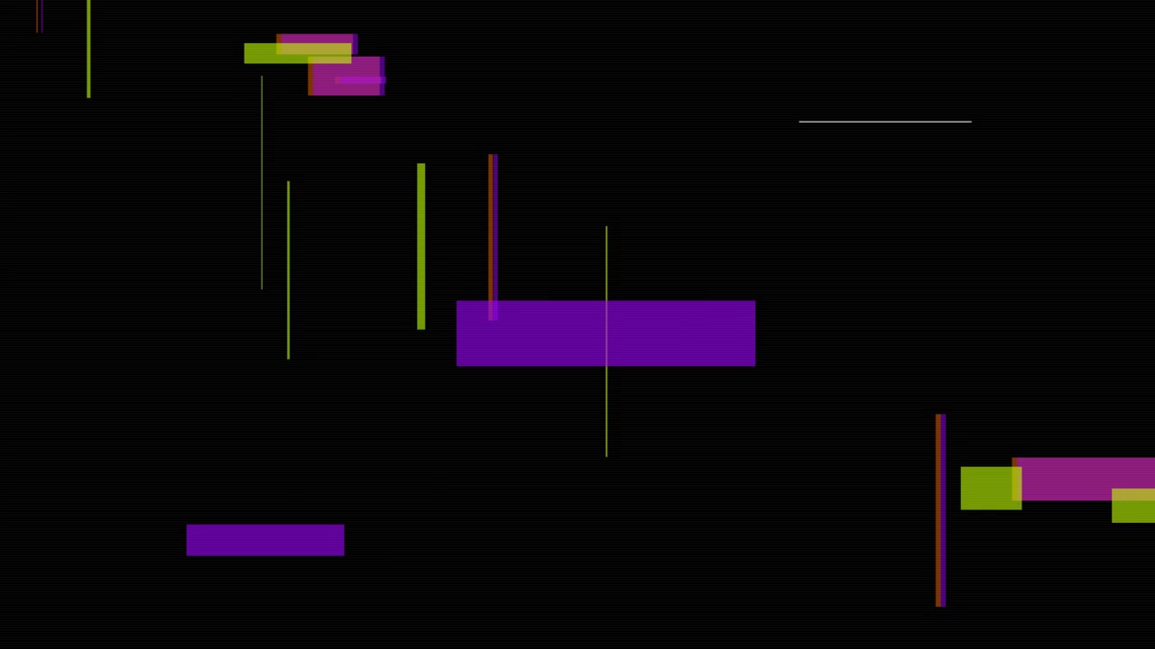 Abstract Digital Glitch Animation with Moving Geometric Shapes