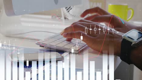 Digital-Generiertes-Video-Von-Grafik-Und-Mann-Bei-Der-Arbeit-In-4K