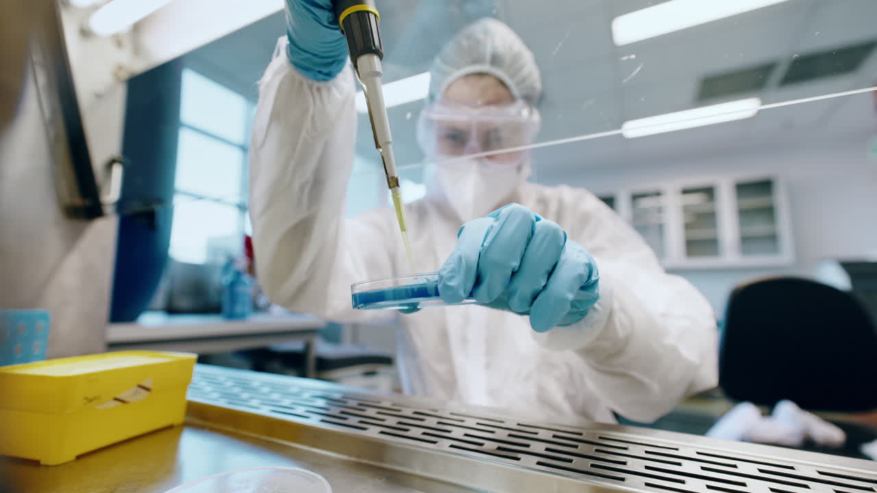 ciencia, muestra y persona con placa de petri