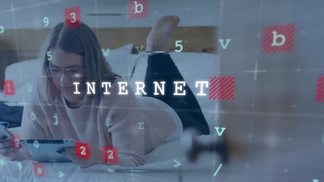 집에서 디지털 태블릿과 스마트 폰을 사용하여 여성에 대한 사이버 보안 데이터 처리