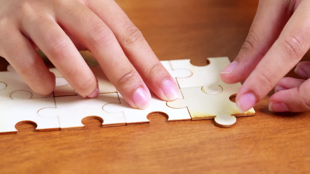Engage a fun puzzle assembly challenge showcasing creative hobbies at home