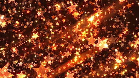 flying golden stars 4k