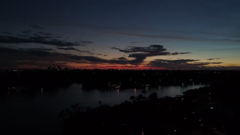 4k aerial video of stunning sunset over st petersburg, florida