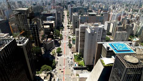 paulista avenue at downtown sao paulo brazil. tourism landmark.