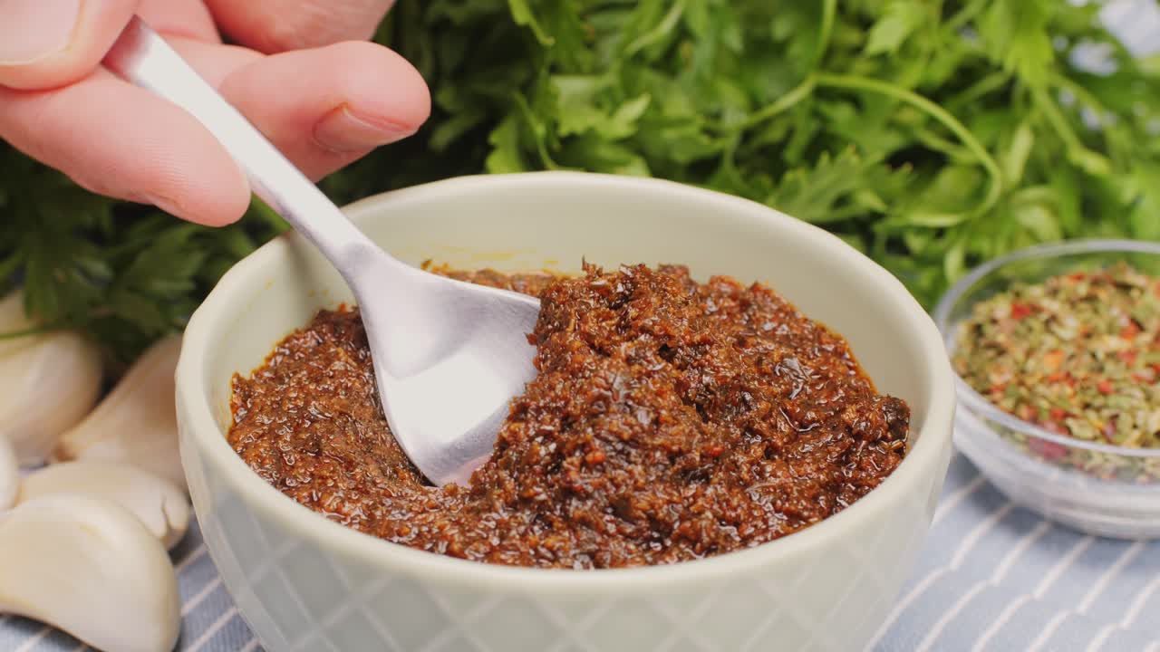 Homemade Herb Sauce with Parsley and Garlic